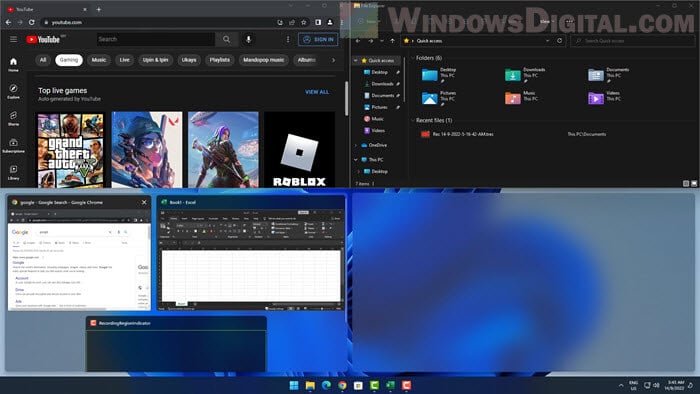 Snap window in Windows 11