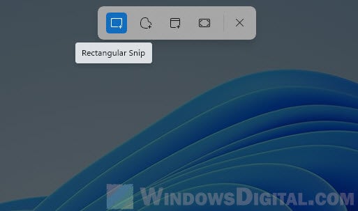 Snipping Tool Rectangular Snip