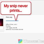 Snipping Tool Stuck on "Connecting" When You Print in Windows 11