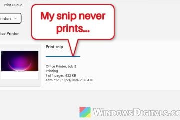 Snipping Tool Stuck on "Connecting" When You Print in Windows 11