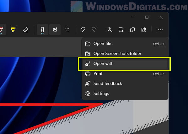 Snipping Tool open with