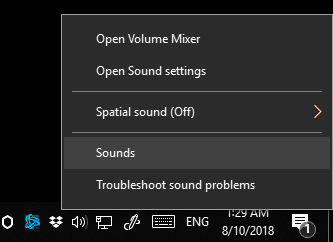 Sound not working on Windows 10