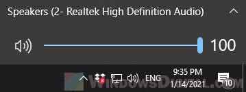 Speaker Volume Windows 10/11