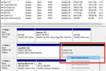 Split drive and create partition on unallocated space Windows 10