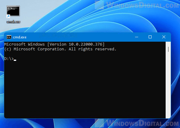 Start CMD in another drive or directory Windows 11