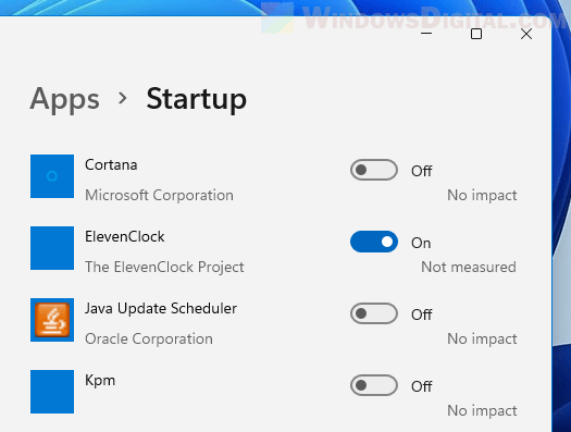 Start ElevenClock on Windows startup