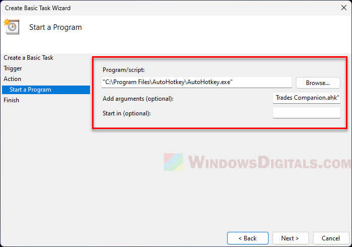 Start autohotkey script on Windows startup with Task Scheduler