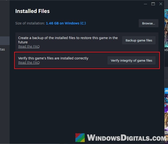Steam Verify integrity of game files