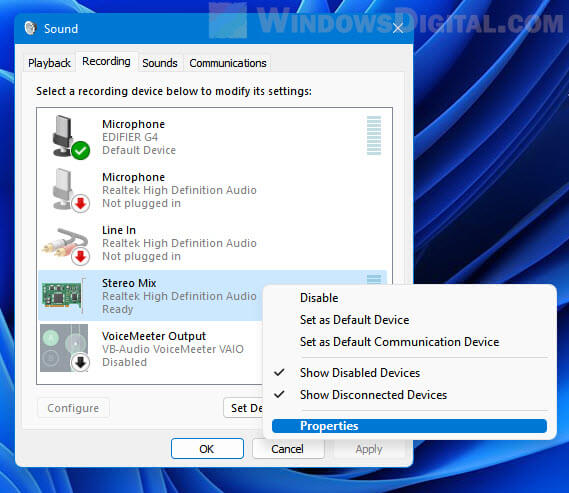 Stereo Mix Windows 11