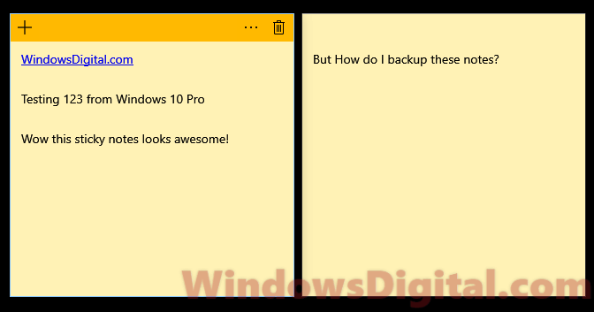 Sticky notes file location Windows 11/10