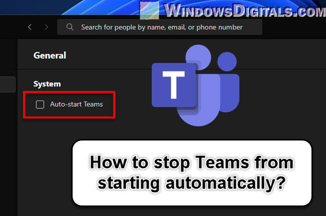 Stop Teams From Starting Automatically in Windows 11