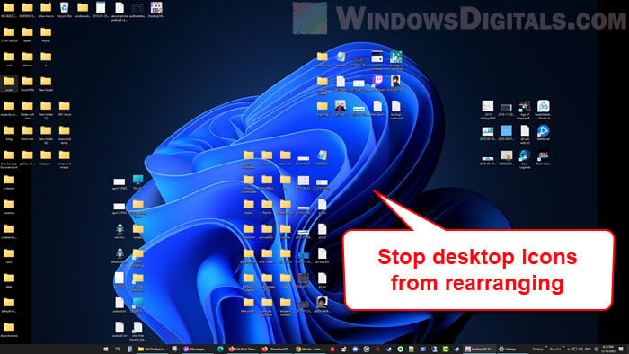 Stop desktop icons from rearranging in Windows 11