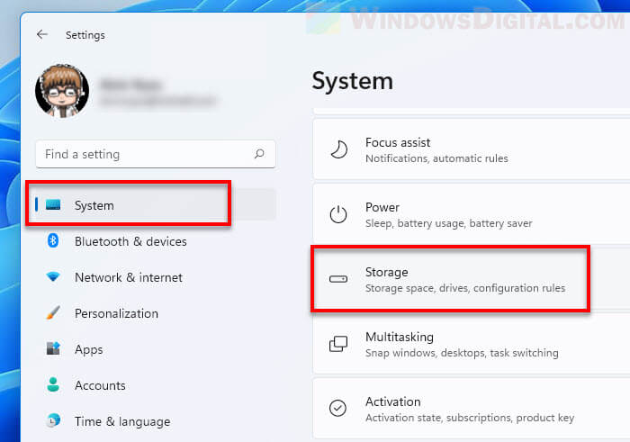 Storage Settings Windows 11