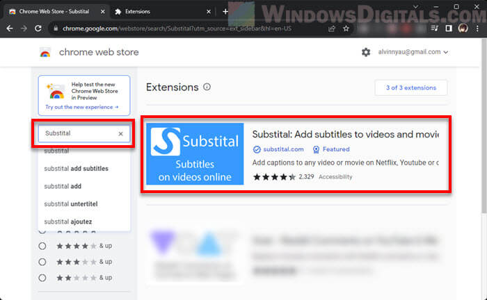 Substital extension