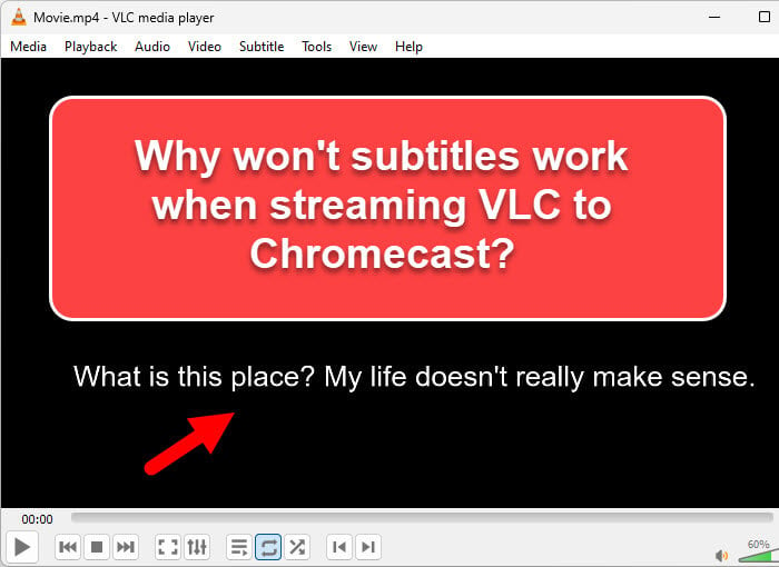 Subtitles Not Showing When Casting VLC to Chromecast