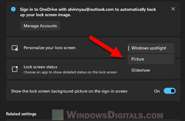 Switch off Windows Spotlight Ads on Windows 11