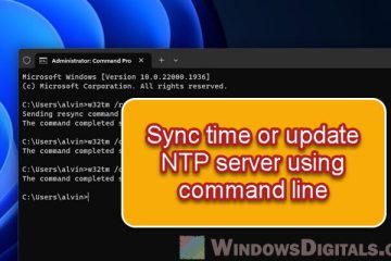 Sync Time or Update NTP Server in Windows 11 using CMD