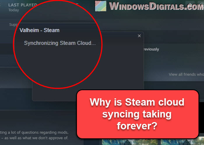 Synchronizing Steam Cloud is Taking Forever