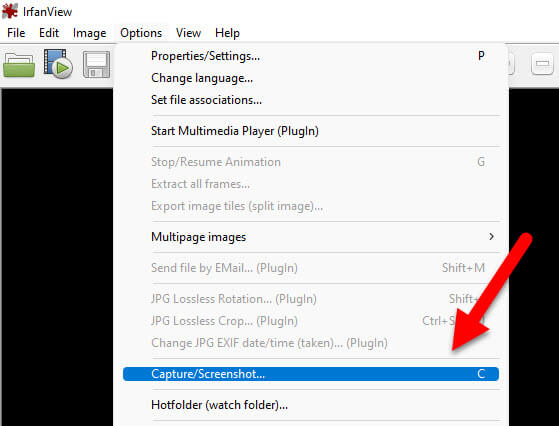 Take screenshot IrfanView
