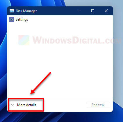 Task Manager More Details Windows 11
