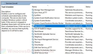 Windows Task Scheduler Service Started then Stopped