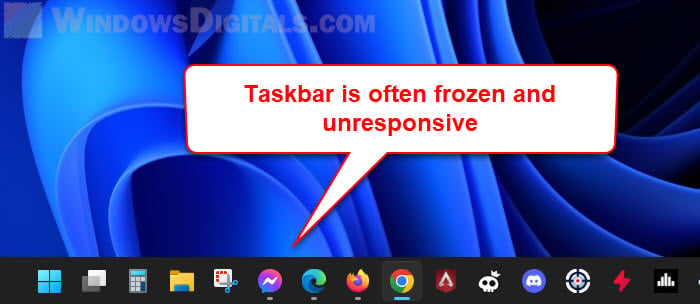 Taskbar frozen Windows 11