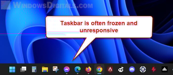Taskbar frozen Windows 11