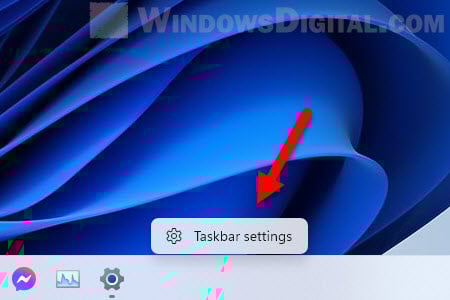 Taskbar settings Windows 11