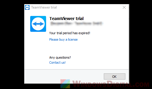 TeamViewer Trial Version Expired Windows 10/11