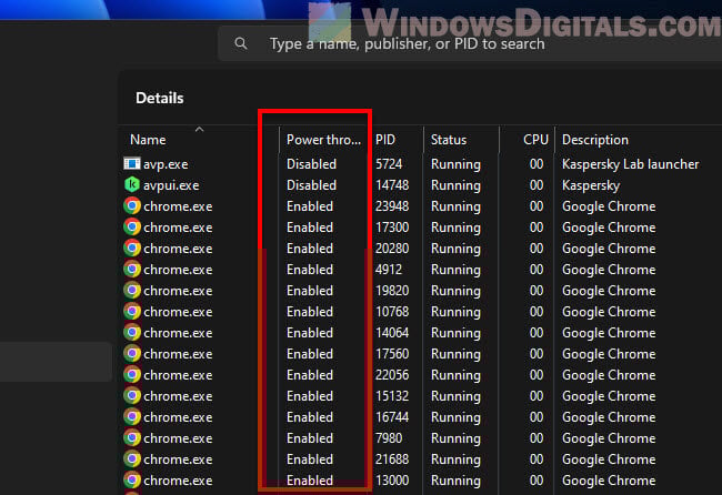 Test Power Throttling in Windows 11