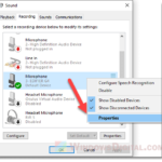 Test headset mic Windows 10 Microphone Properties