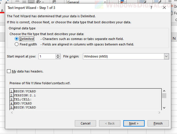 Text Import Wizard Excel