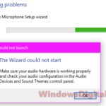 The Wizard Could Not Start Microphone in Windows 10