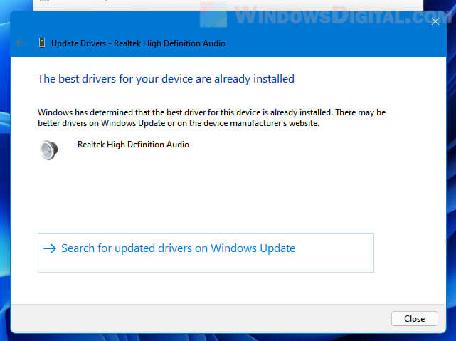 The best drivers for your device are already installed