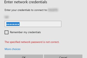 The specified network password is not correct