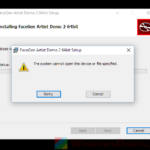 The system cannot open the device or file specified