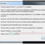 This host supports Intel VT-x, but Intel VT-x is disabled VMware