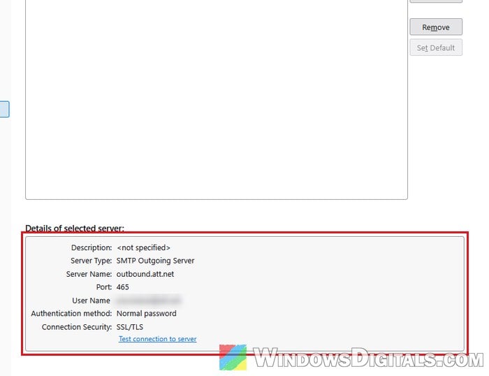 Thunderbird Outgoing Server SMTP outbound.att.net