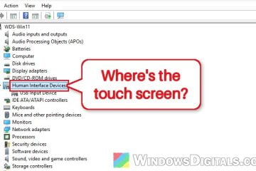 Touch Screen Not Working and HID-Compliant Touch Screen Missing on Windows 11