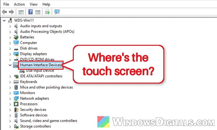 Touch Screen Not Working and HID-Compliant Touch Screen Missing on Windows 11