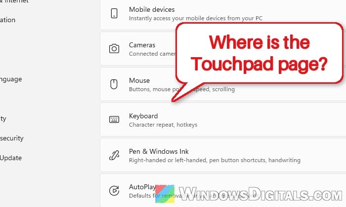 Touchpad Settings Missing or Two-Finger Scroll Not Working in Windows 11