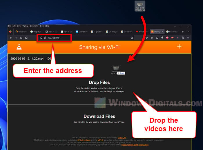 Transfer videos from Windows to iPhone or iPad via VLC