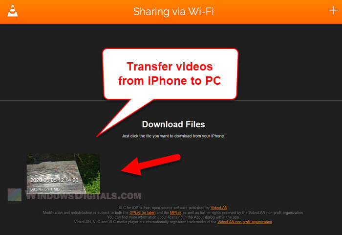 Transfer videos from iPhone to Windows PC