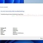 Troubleshooting has been disabled by Group Policy Windows 11