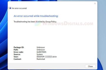 Troubleshooting has been disabled by Group Policy Windows 11