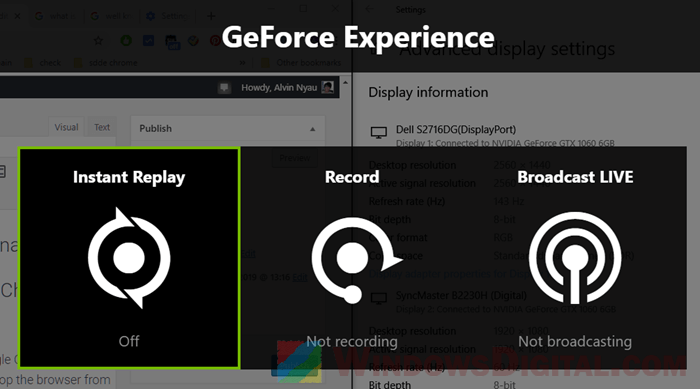 Turn off Instant Replay Nvidia Shadowplay
