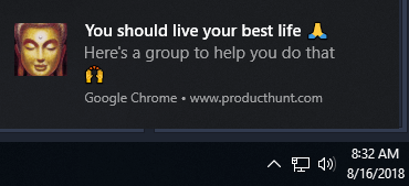 Turn off product hunt Chrome notifications in Windows 11/10