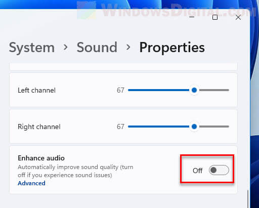 Turn off surround sound Windows 11