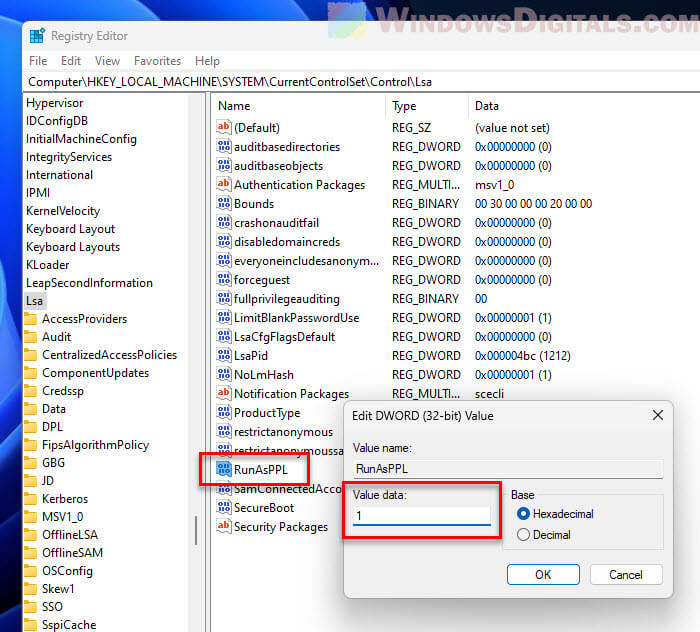 Turn on Local Security Authority (LSA) Protection Regedit