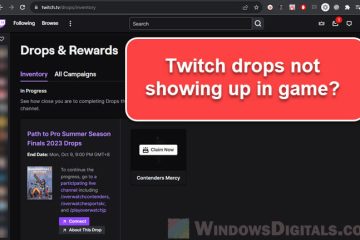 Twitch Drops Not Working